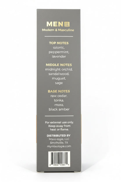 Cologne Spray (8ml) box features an alcohol-based, long-lasting scent with ozonic, peppermint, and lavender notes.