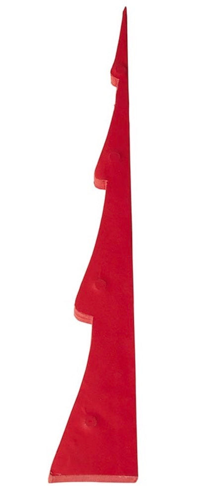 18-inch red tiered handmade paper holiday tree decor.