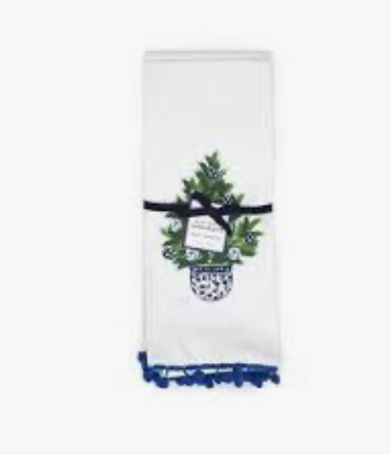 Blue and White Holiday Dish Towels