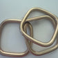Brushed Gold Square Bangles