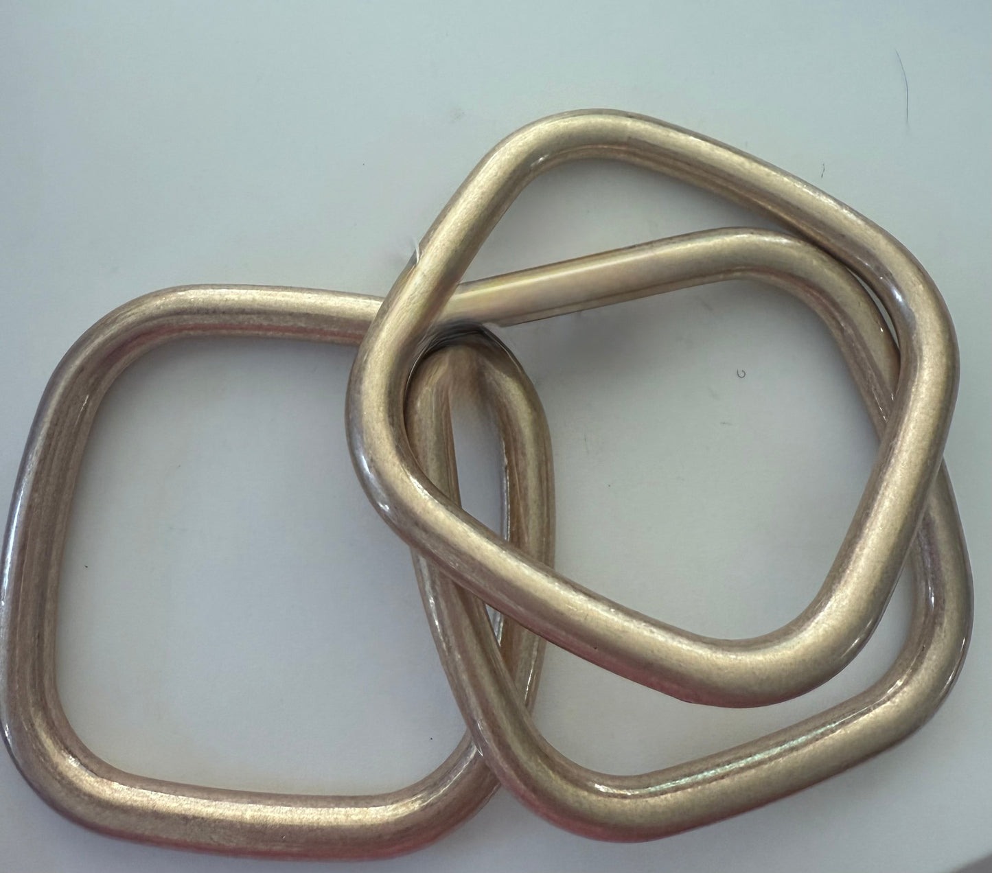 Brushed Gold Square Bangles