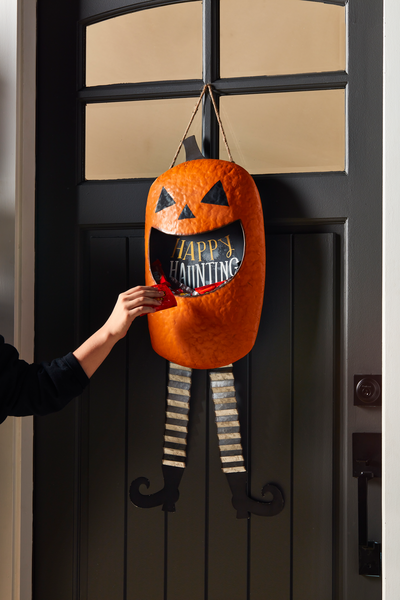 Jack-o-Lantern Candy Door Hanger