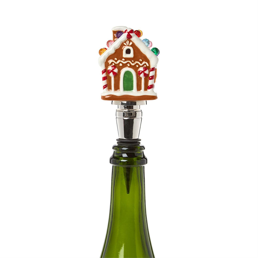 LED Gingerbread House Bottle Stopper.