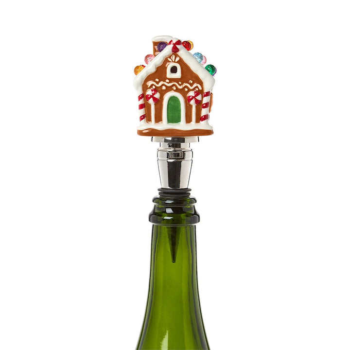LED Gingerbread House Bottle Stopper.
