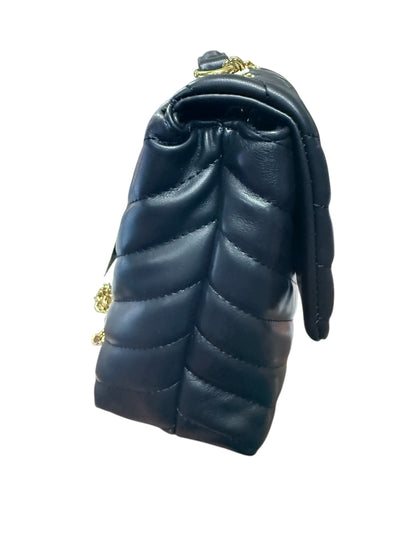 Quilted Chain Link Flap Crossbody Shoulder Bag