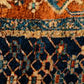 20” square cotton blend velvet pillow, blue, orange, and beige with geometric woven designs. Available in 20".