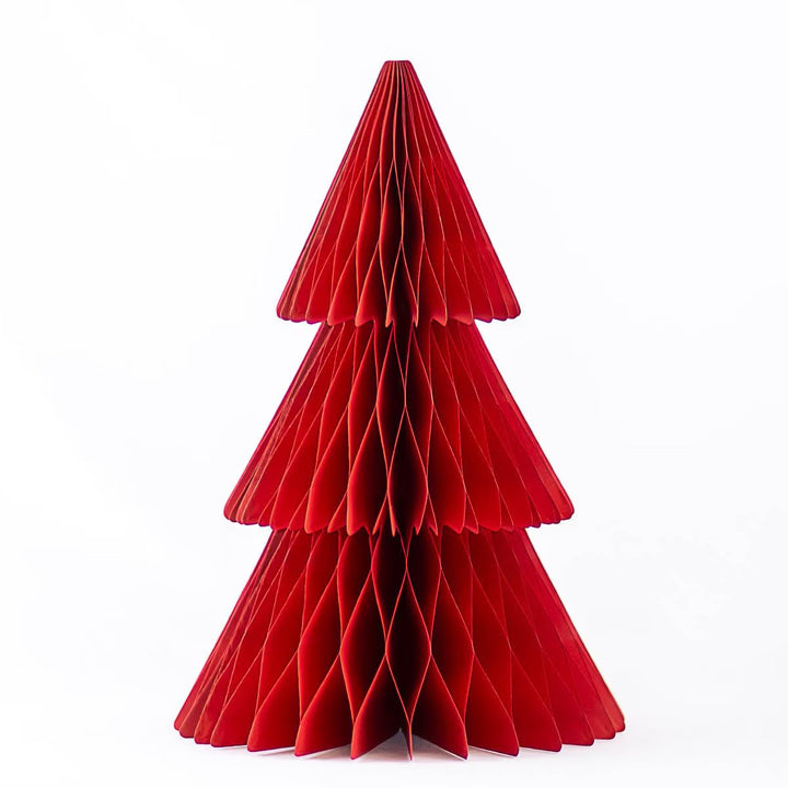 Red accordion paper tree. Available in various sizes.