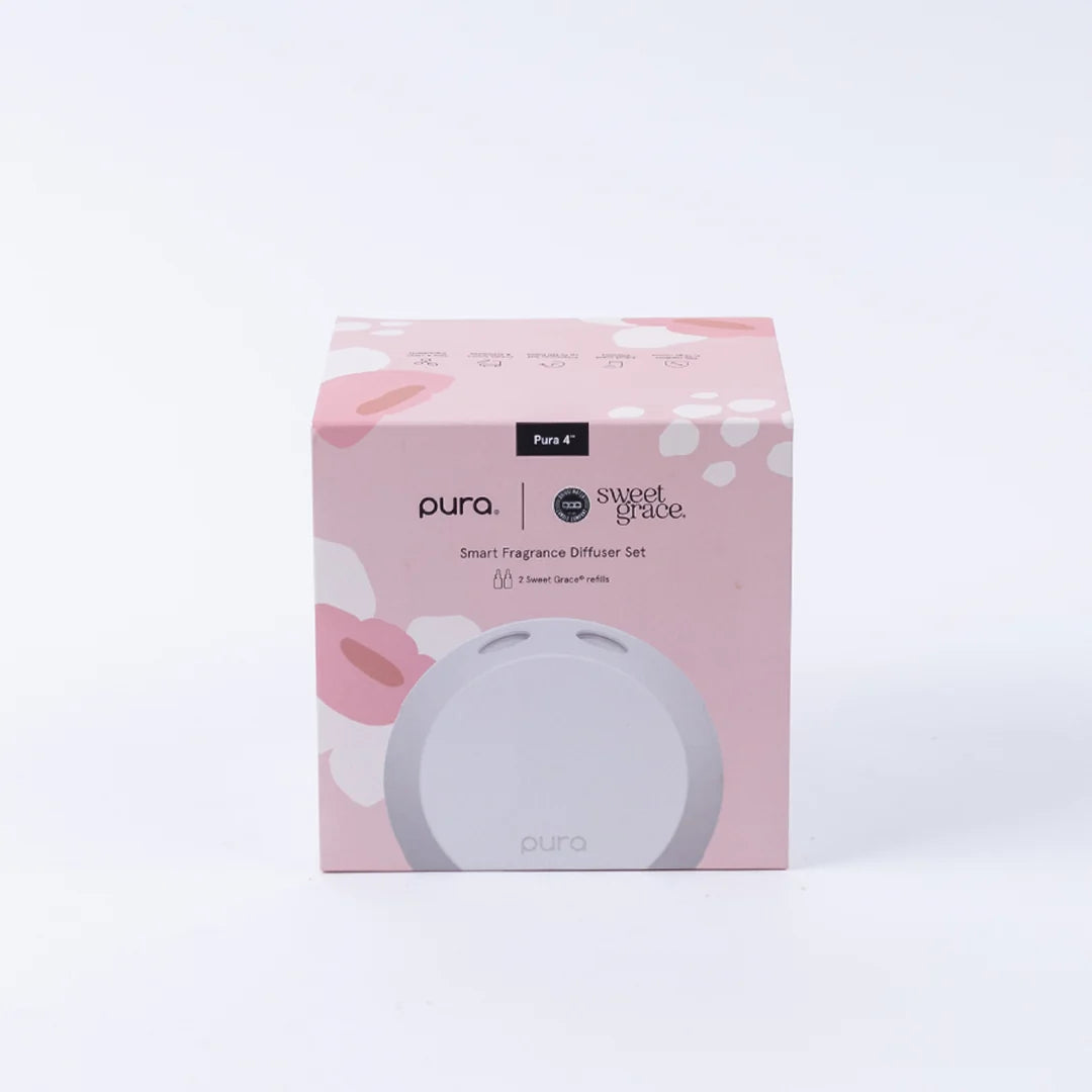 PURA + Bridgewater Sweet Grace Lover’s Kit box containing two Sweet Grace fragrance refills.