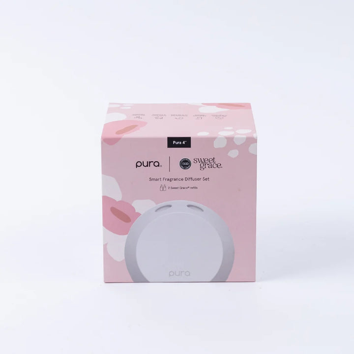 PURA + Bridgewater Sweet Grace Lover’s Kit box containing two Sweet Grace fragrance refills.