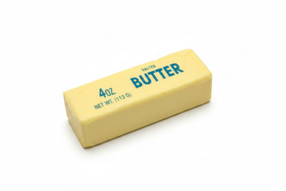 Butter Slow Rising Squishy Toy for stress relief and sensory play, shaped like a 4-ounce (113 grams) stick of salted butter.