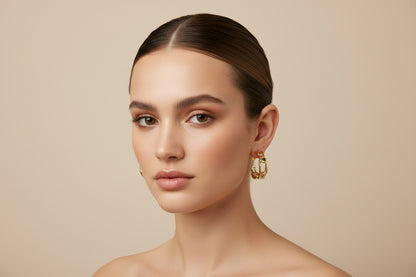Hoop Earrings in a classic circular design. Available in small, medium, and large sizes.