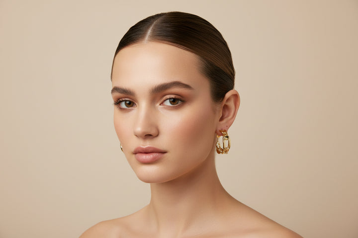 Hoop Earrings in a classic circular design. Available in small, medium, and large sizes.