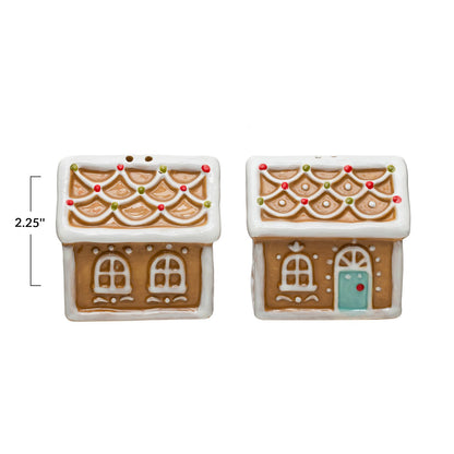 Ceramic Gingerbread House Salt & Pepper Shaker