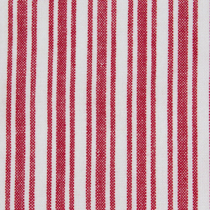 Red and white vertical striped Betsy Ross Embellished Dishtowel with thick and thin red bands. Sizes available: 18"x28".