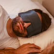 Drowsy Silk Sleep Mask in use; available in sizes S, M, L.