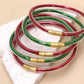 Jelly Glitter Foil Bangle Set