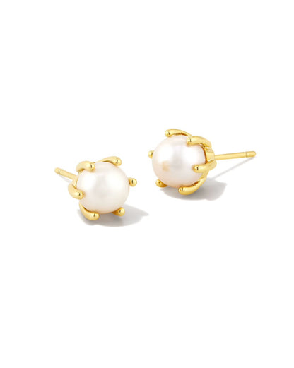 Ashton Pearl Gold Stud | Kendra Scott