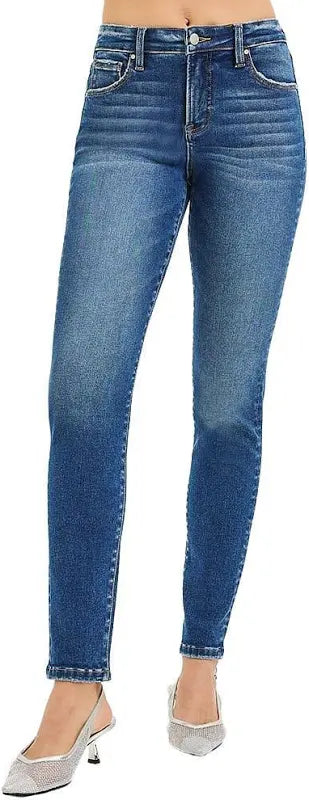 Risen High Rise Basic Ankle Skinny jeans, available in sizes 24–32.