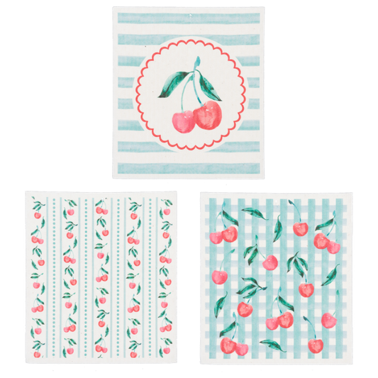 Cherry Reusable Dish Cloth
