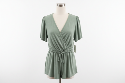 Sage Baby Doll Blouse | P.S Love