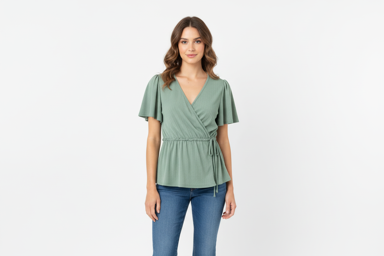 Sage Baby Doll Blouse | P.S Love