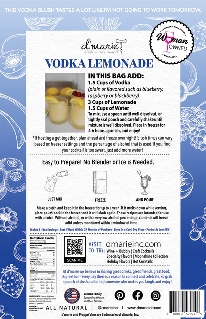 Vodka Lemonade 10 oz. | d'marie Drink Mixes