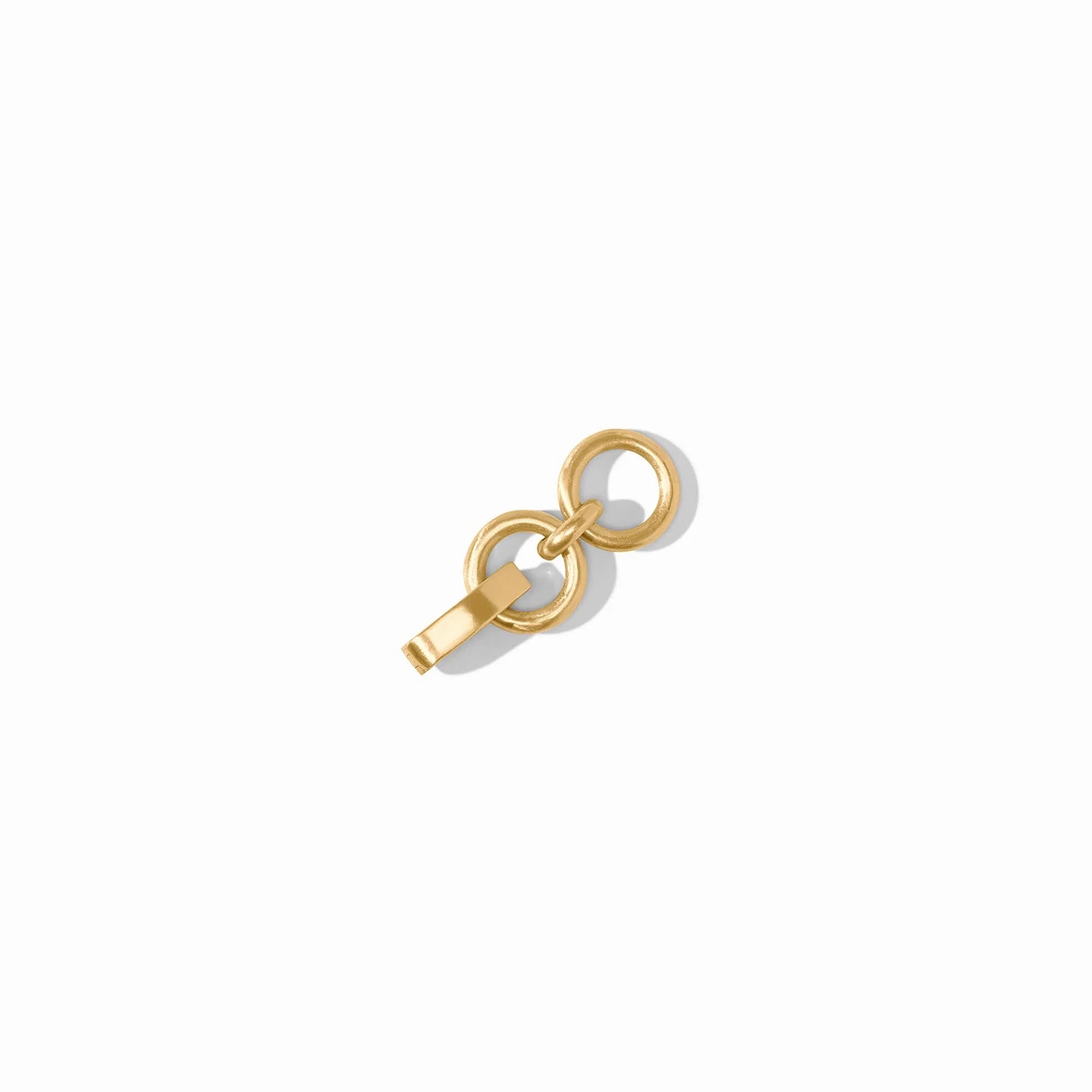 Smooth Link Extender 1 inch: small gold clasp with two interlocking rings and a hinge. Size available: 1 inch.