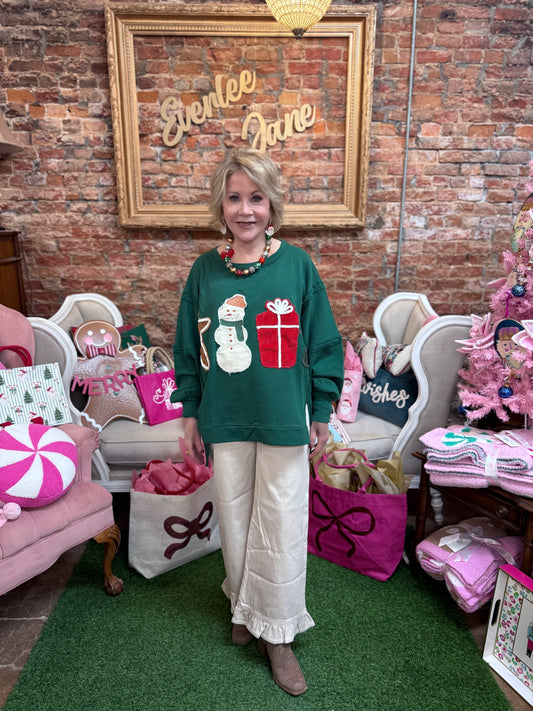 Corduroy Christmas Patch Sweatshirt