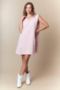 Gillian Pink Terry Dress, sleeveless; available in sizes XS-XL.