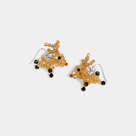 Beaded Rudolf Earring