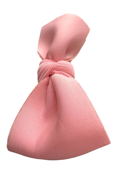 Pink bow headband, neatly tied. Available in S, M, and L sizes.