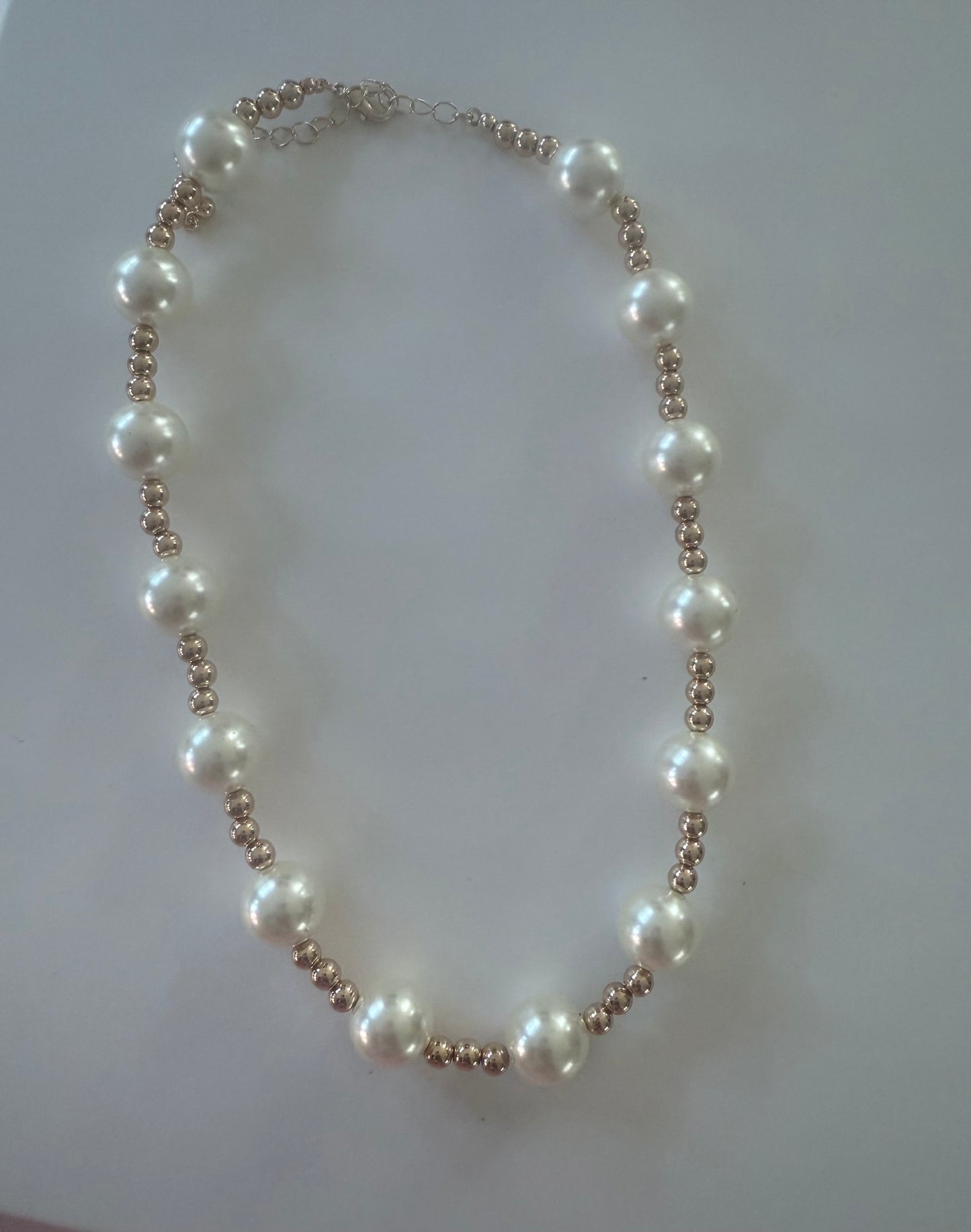 Pearl 14MM Ball Gold Necklace Water Resistant