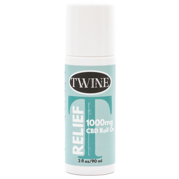 3 fl oz (90 ml) Relief Roll On with 1000mg CBD Isolate, teal label, white cap. Effective muscle pain relief.