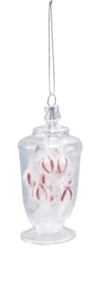 Glass Candy Jar Ornament