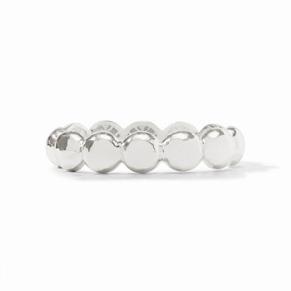 Silver Solara Nova Hinge Bangle with rounded, connected beads. Available in sizes S, M, and L.