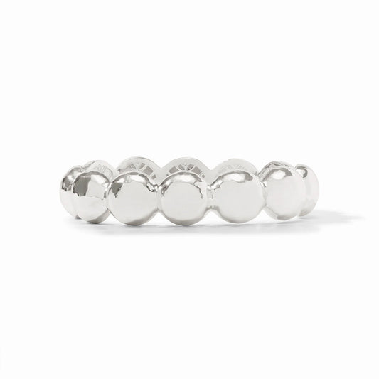 Silver Solara Nova Hinge Bangle with rounded, connected beads. Available in sizes S, M, and L.