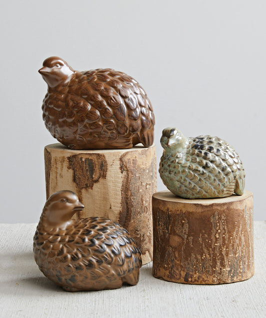 Stoneware Quails