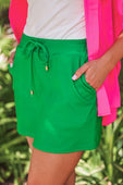 Solid Green Skort