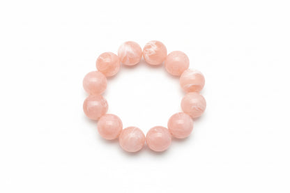 Large Ball Stretch Bracelet with smooth, light pink beads. Available sizes: small, medium, large.