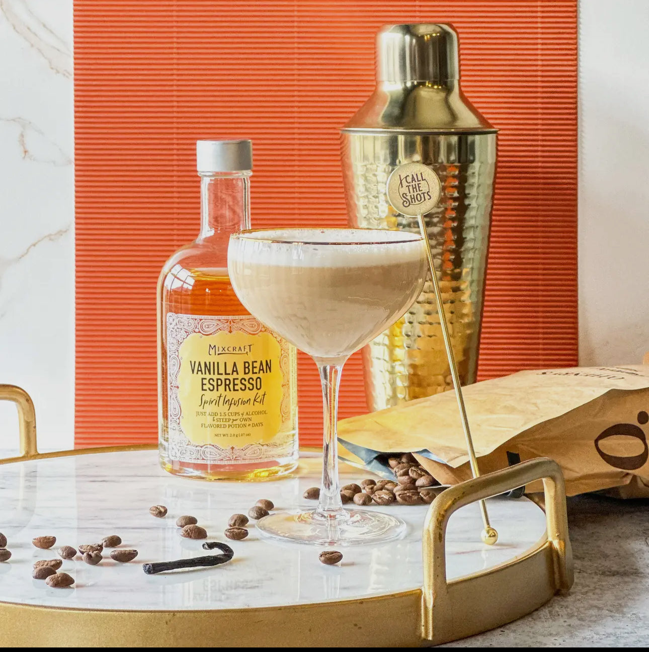 Spirit InFusion Kit "Vanilla Bean Espresso" visible; available in 250ml and 500ml sizes.