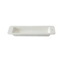 Rectangular white ceramic serving tray with two handles. Available sizes: small, medium, large. Perfect for serving crackers.