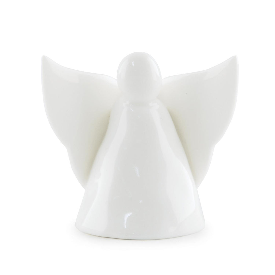 Angel Decorative Sculpture/Vase/Candleholder in smooth white ceramic with minimalist design. Available Sizes: One Size.