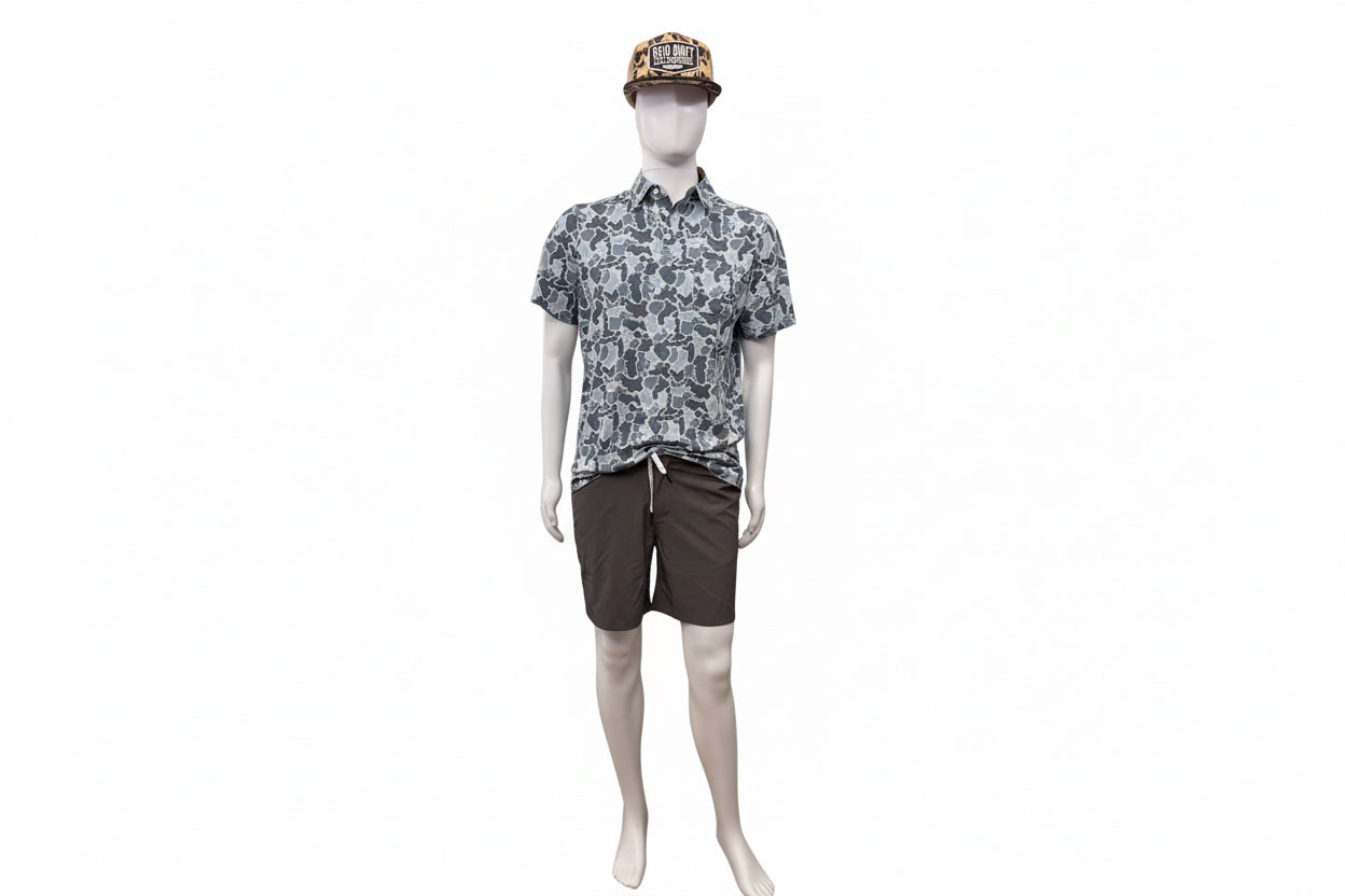 Khaki drawstring shorts, available in sizes S-XXL.
