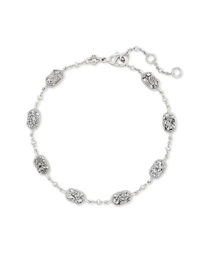 Emilie Link Bracelet by Kendra Scott: silver-tone chain, bezel-set faceted stones. Sizes available: 6.5", 7", 7.5".