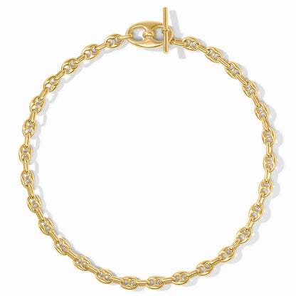 Laguna Demi Link Necklace with 24K gold-plated oval links and toggle clasp. Available in 16" and 18" lengths.