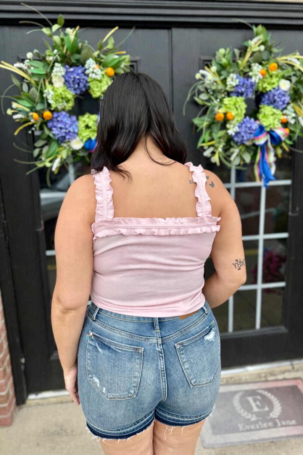 Ruffle Strap Bow Tank Top | 3 Colors