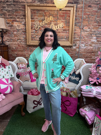 Spruce Trees Relaxed Cardigan