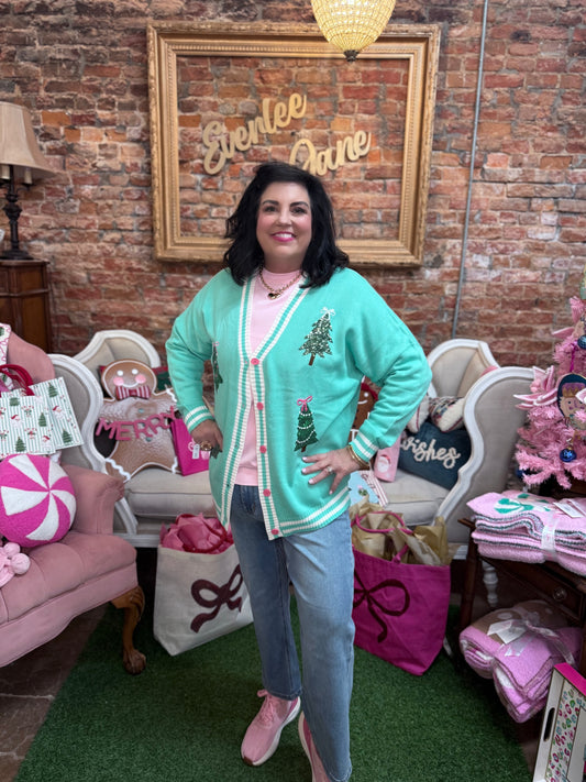 Spruce Trees Relaxed Cardigan