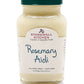 10.25 oz glass jar of Rosemary Aioli with green lid; gluten free, non-GMO.