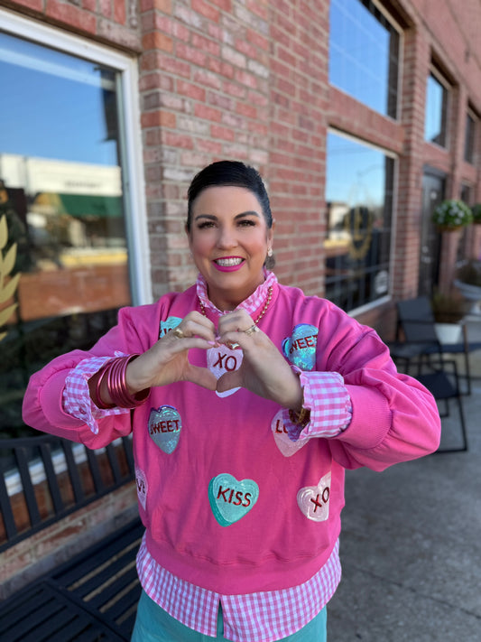 Millie Candy Hearts Sweatshirt